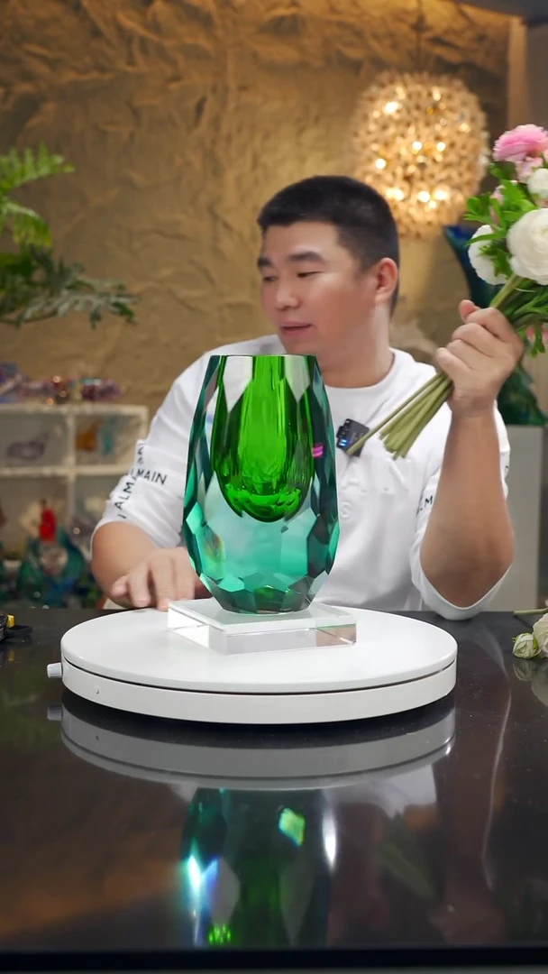 摆件福利蓝绿切面花瓶