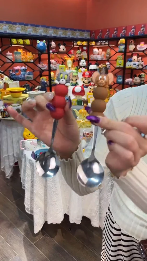 瓷片@@猫和老鼠勺子各一只