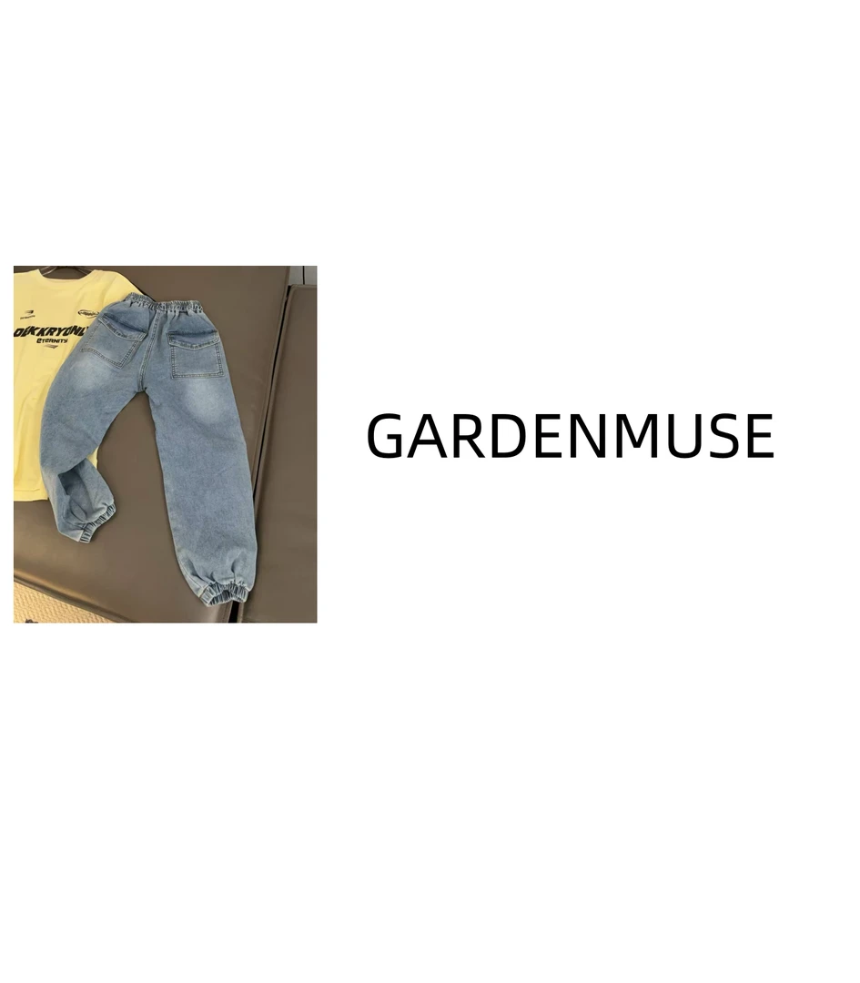 GARDENMUSE 水洗做旧牛仔裤1193