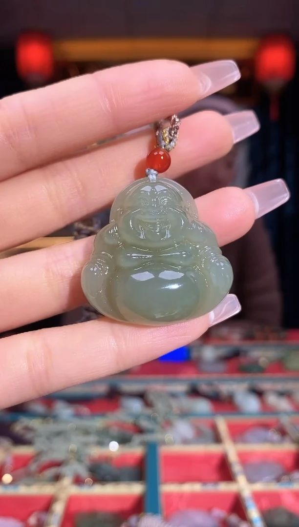 【闪购商品】和田玉颈饰未镶嵌正装佛35mm