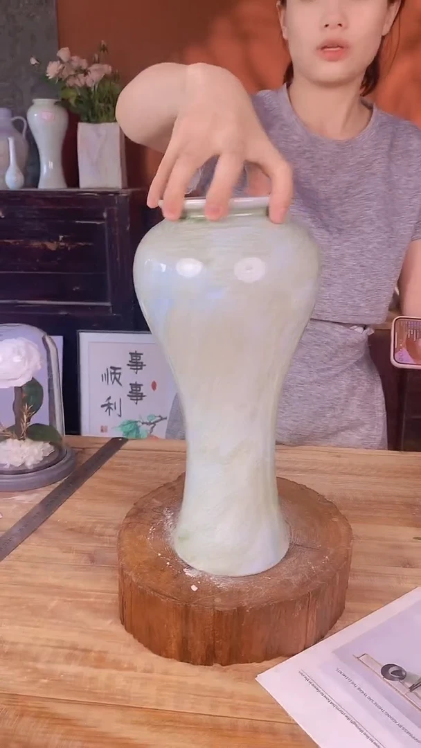 摆件景德镇高温陶瓷花器（口径*高度）