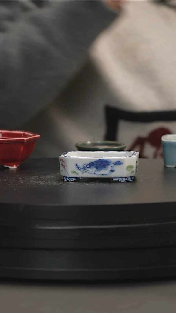 【闪购商品】釉下青花手绘盆釉下青花手绘盆