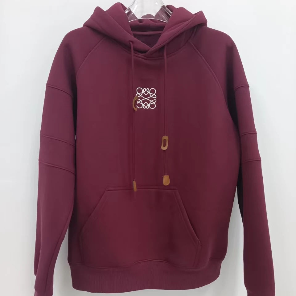 小鱼儿连帽卫衣长袖红色百搭休闲