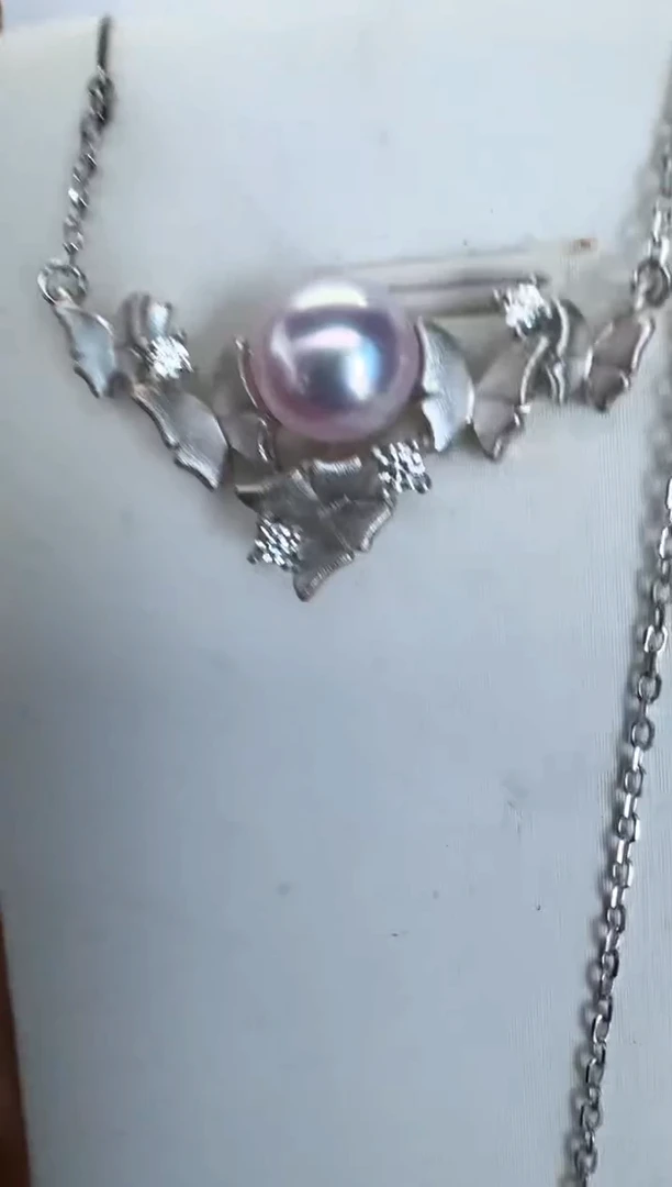 海水珍珠银S925镶嵌颈饰套链