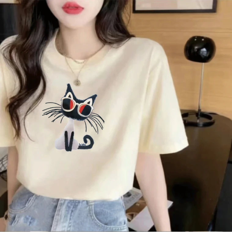 【印花款】2025新款时尚潮流休闲显瘦百搭圆领T恤-男女同款印花短袖