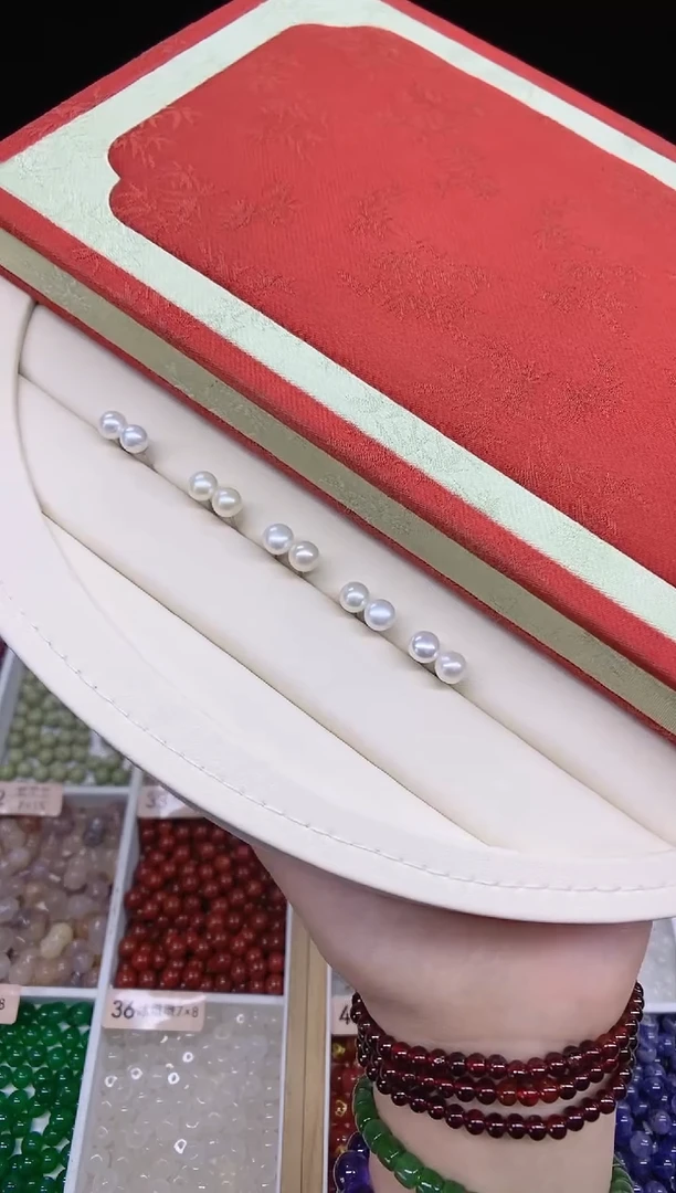 【闪购商品】淡水珍珠耳饰银S925镶嵌珍珠耳钉多样性发一