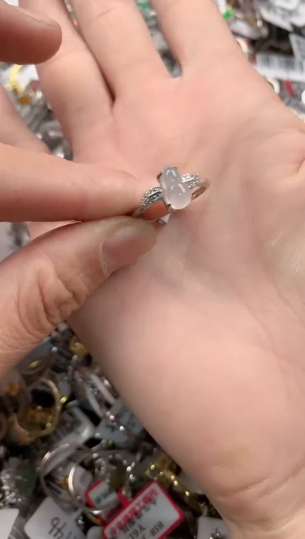 银S925镶嵌戒指翡翠777   5