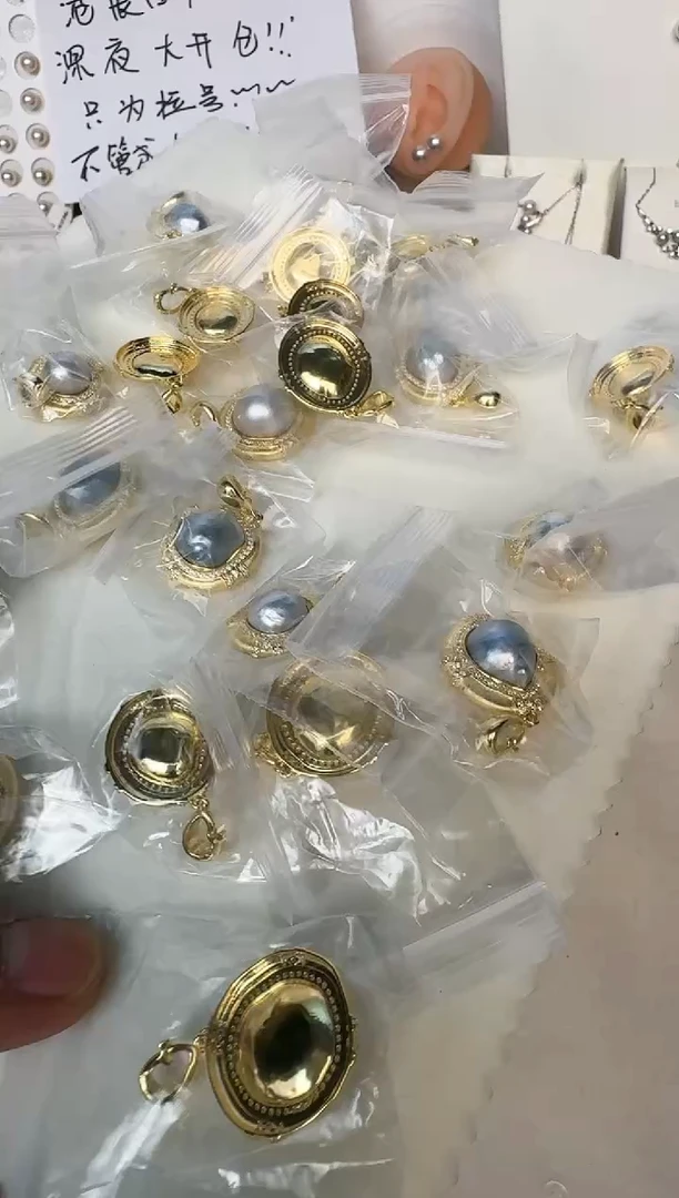 海水珍珠银S925镶嵌颈饰巴洛克多样性发其一