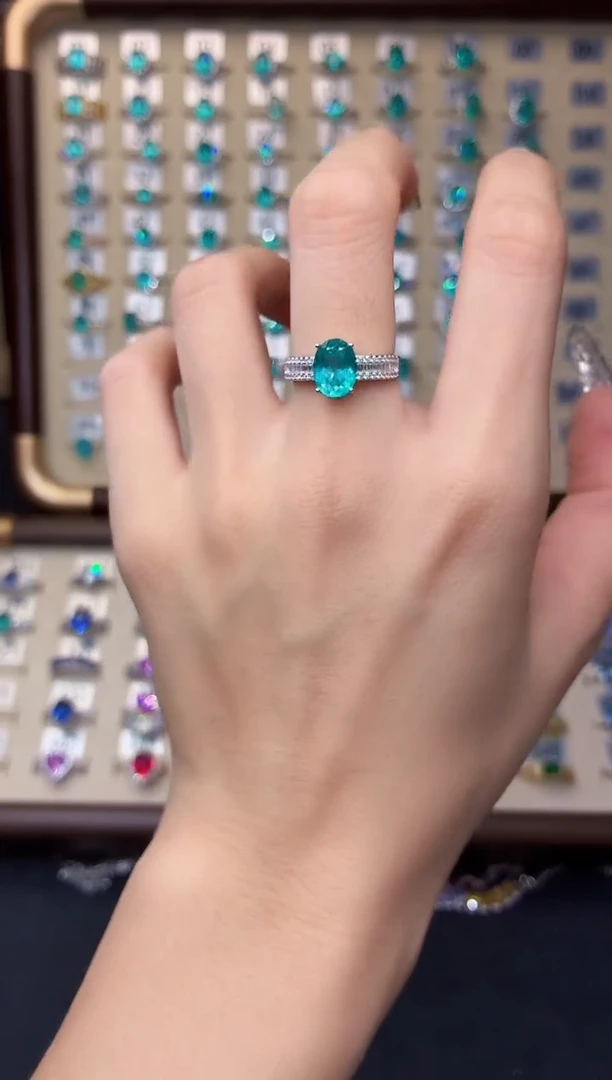 碧玺戒指银S925镶嵌0000