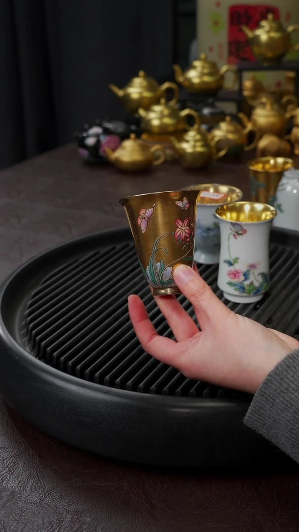 【闪购商品】杯【宜景窑金帝系列】虞美人杯子