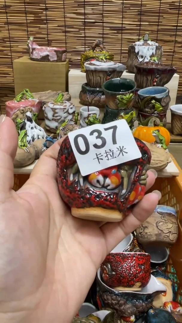 枫037精美粗陶手工柴烧