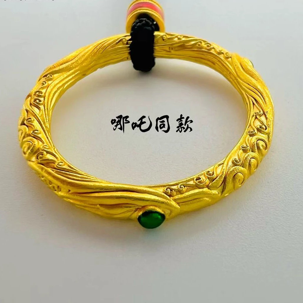 吊坠足银 哪吒乾坤圈吊坠  大气精致经典手工