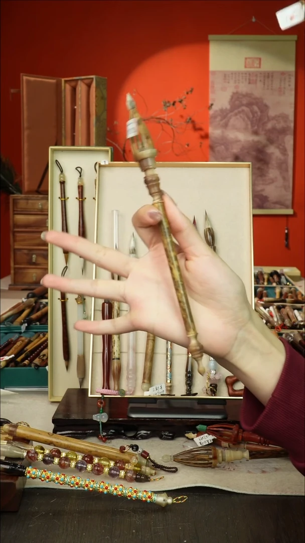 434号闪孤品高货毛笔链接 清水试笔 蘸墨不退