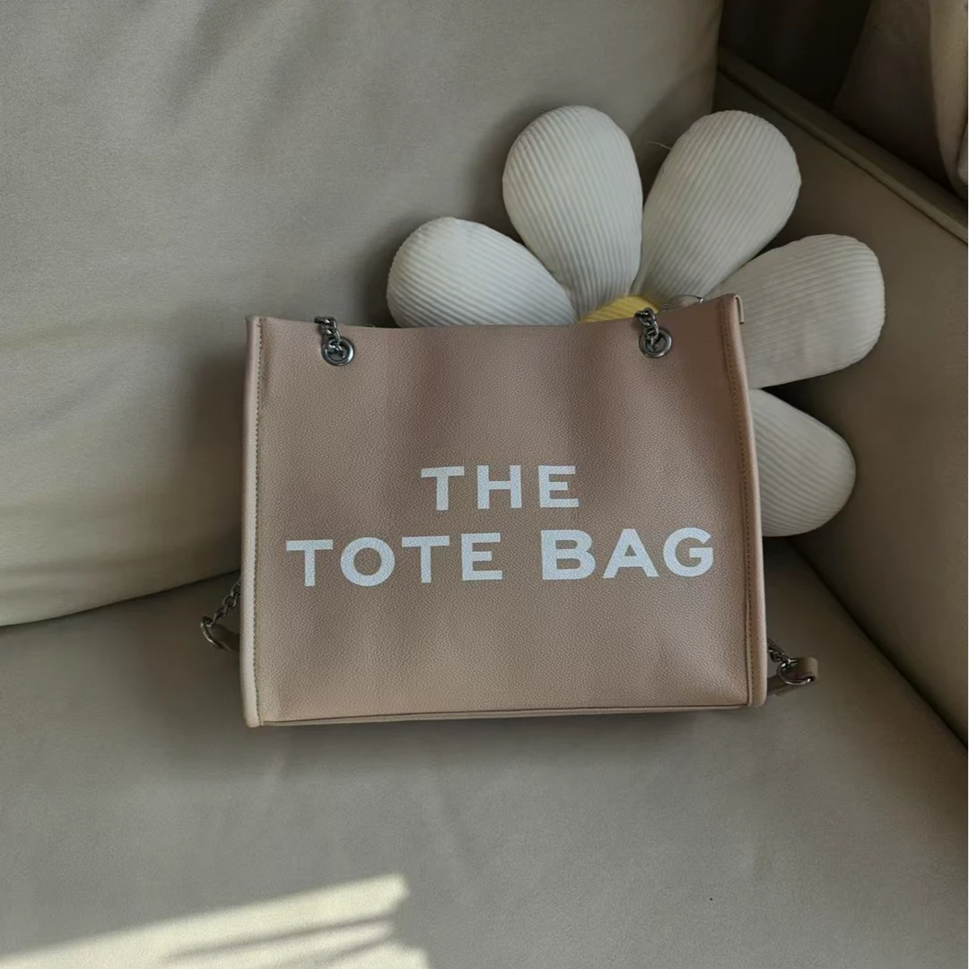 时尚休闲简约字母单肩托特