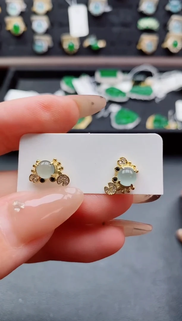 银S925镶嵌戒指翡翠1