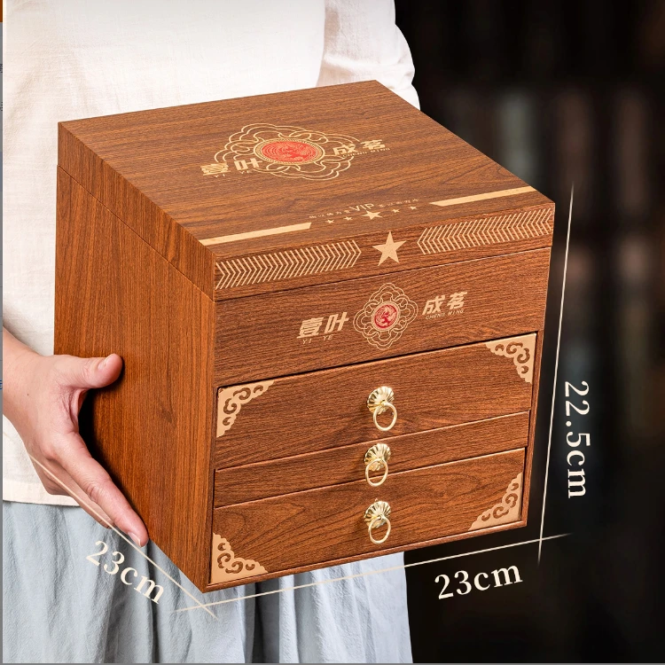 【壹叶成茗】四层大红袍小种小金沱茶具礼盒装