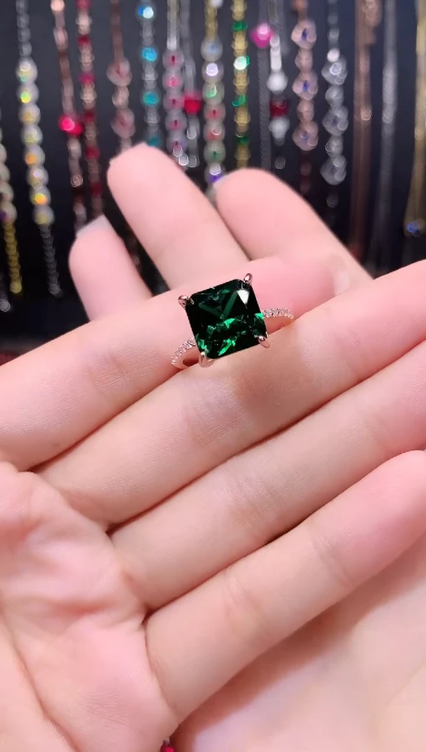 戒指透辉石银S925镶嵌玫瑰金10