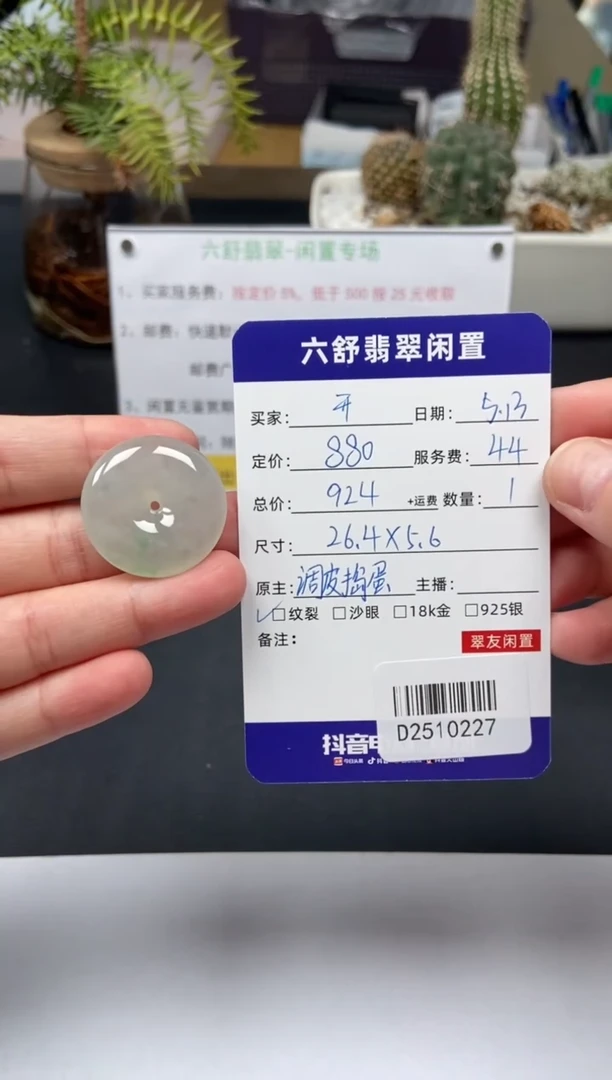 翡翠未镶嵌颈饰D2510227