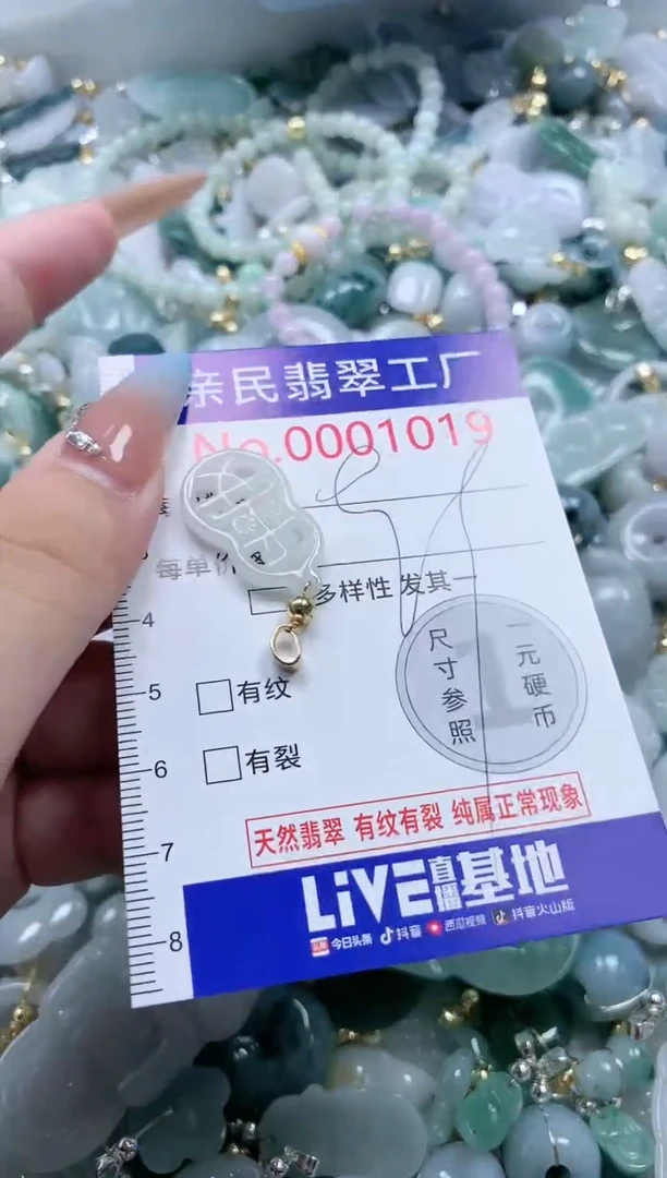 翡翠未镶嵌吊坠(不含链)1019