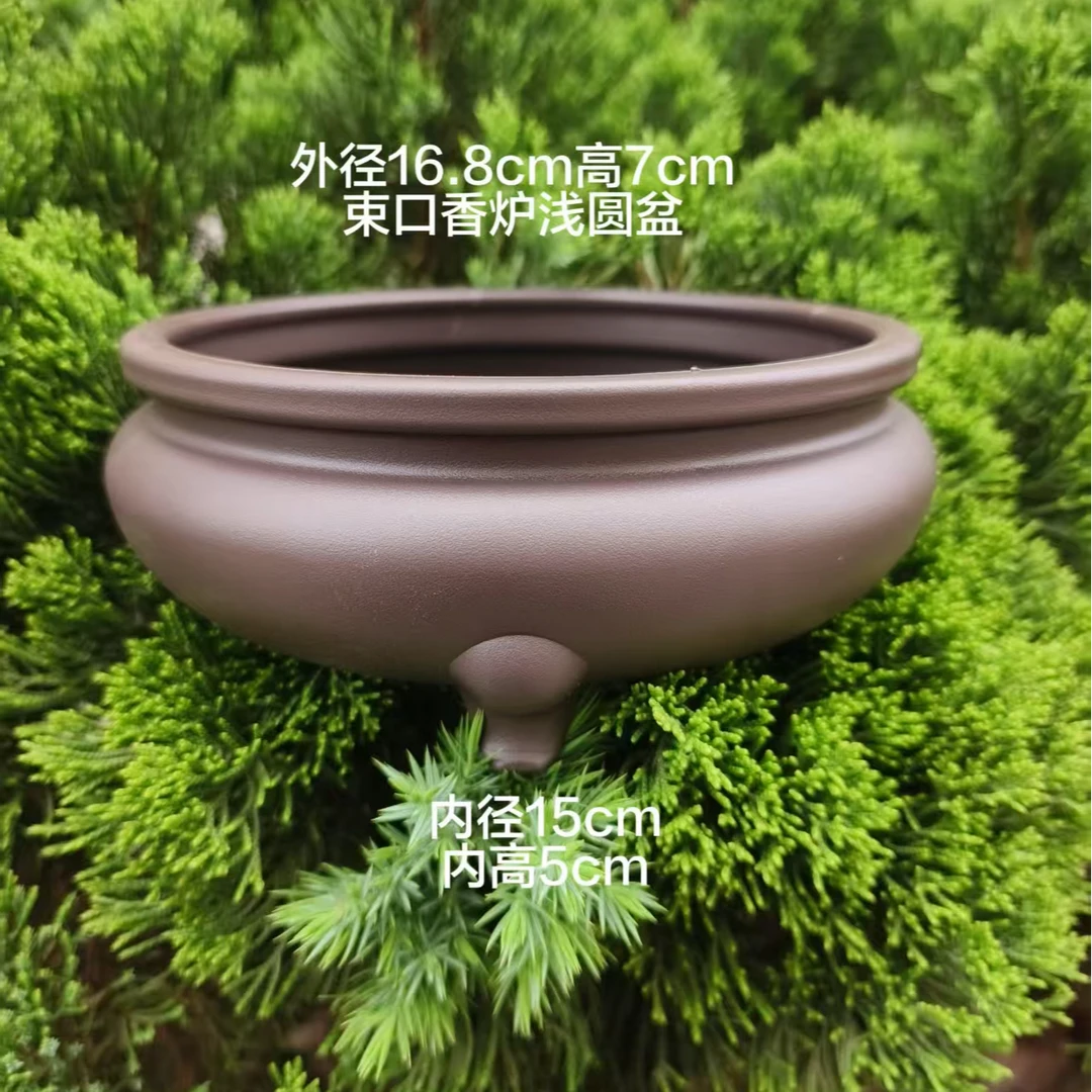 加厚树脂圆形香炉盆景复古花卉绿植盆栽花盆种树盆清仓捡漏大号