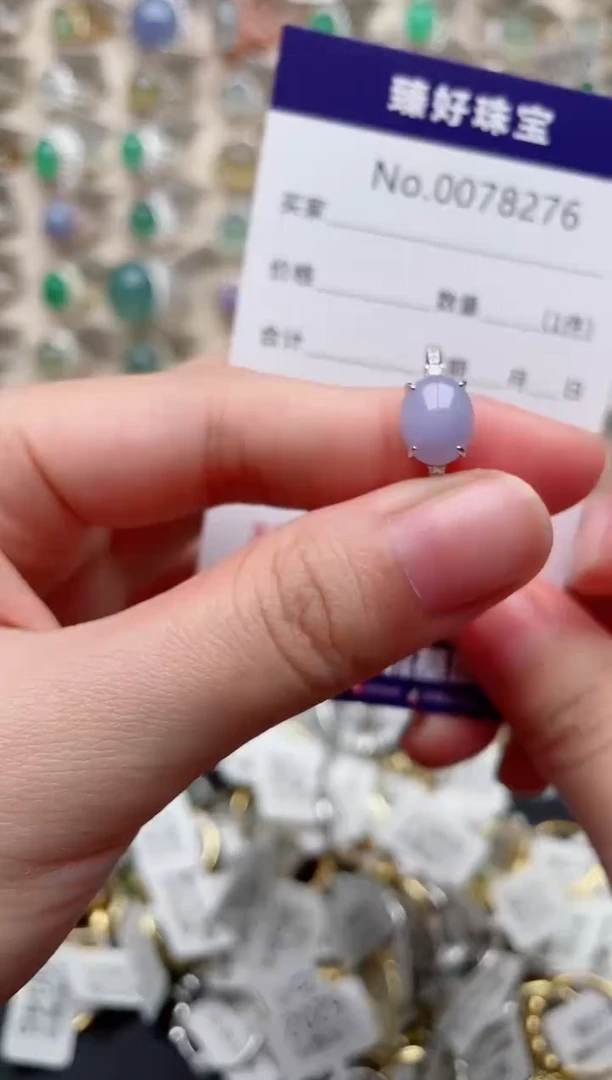 翡翠戒指银S925镶嵌.