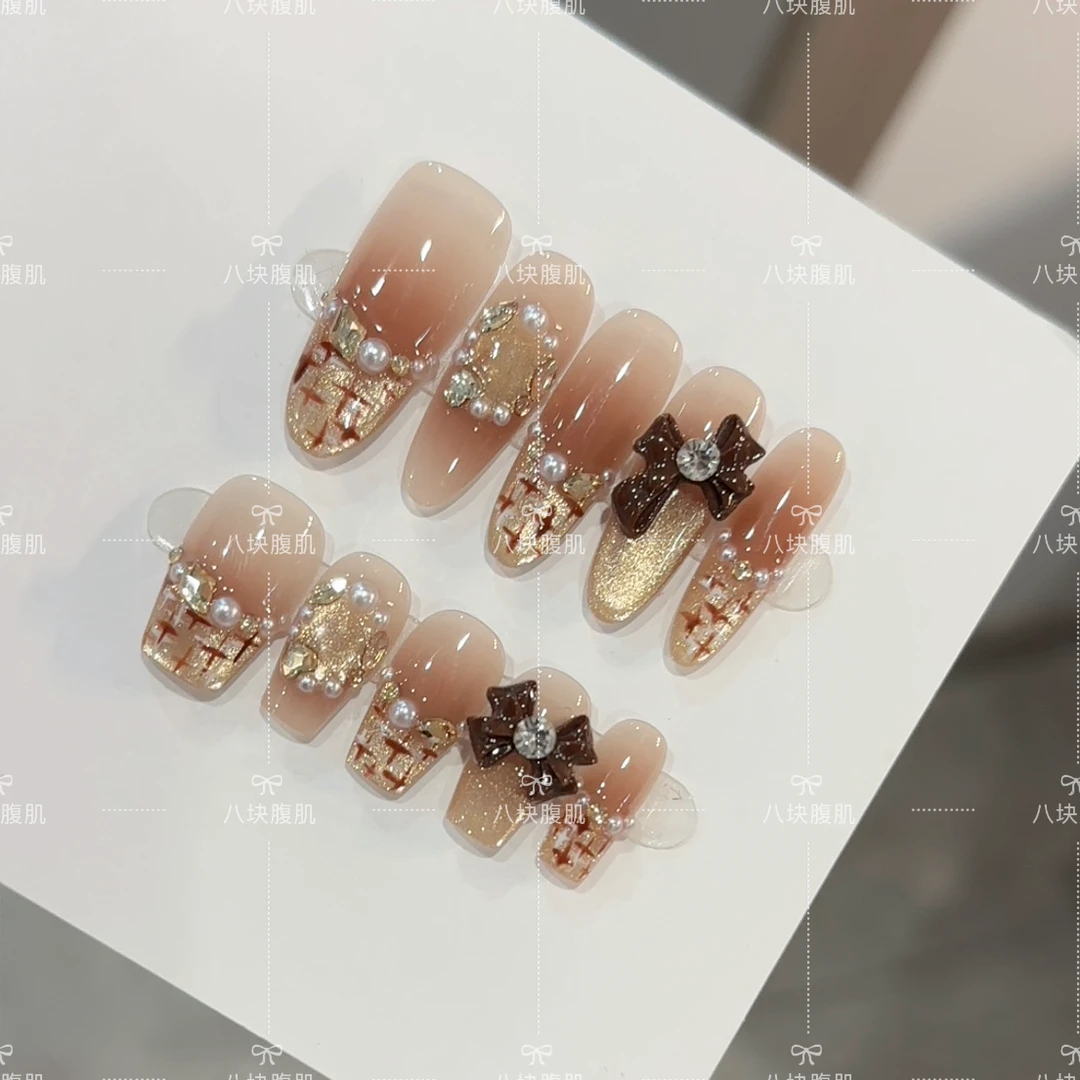 【可可小香】冬季温柔款设计手工穿戴甲温柔纯手工气质纯欲ins风