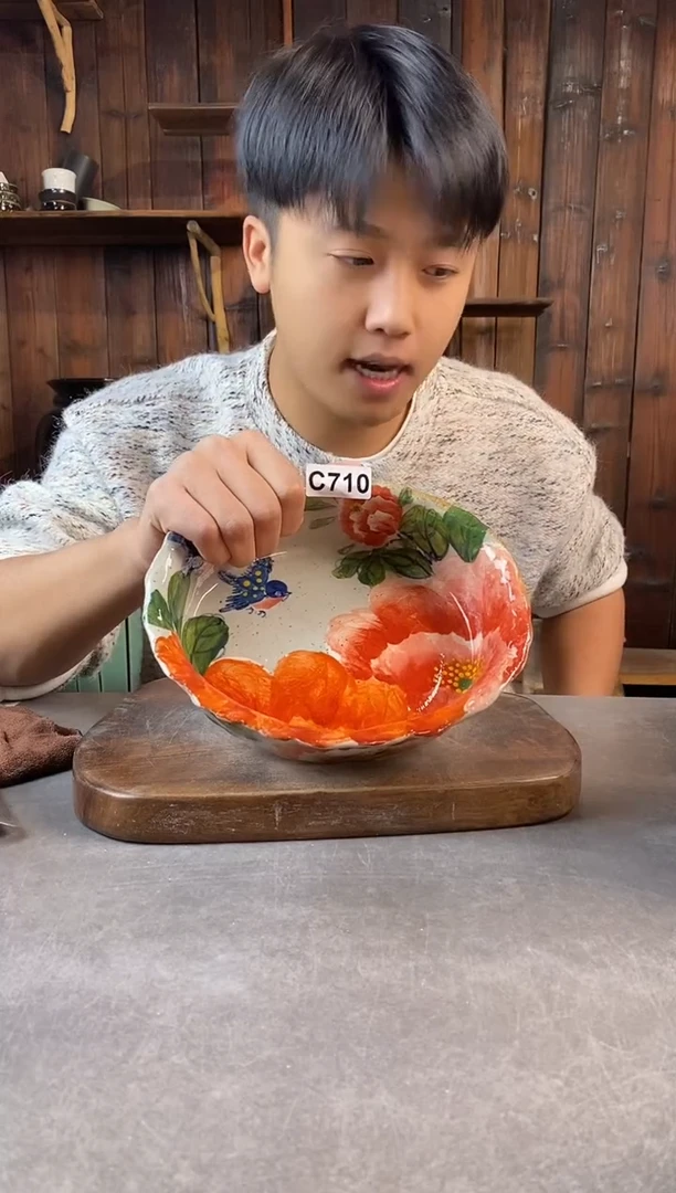碗710，手工手绘，超值陶瓷！