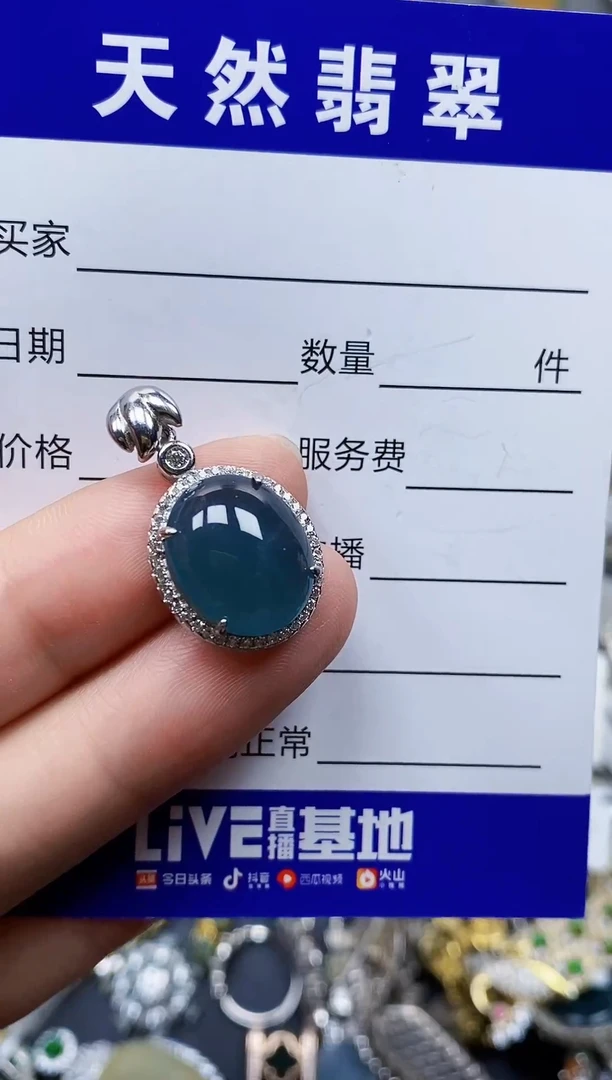 颈饰银S925镶嵌翡翠100