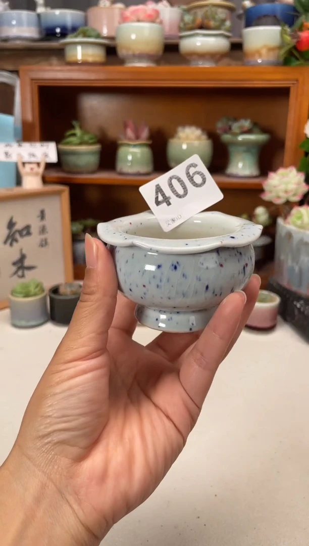 瓷片406知木小芳花盆