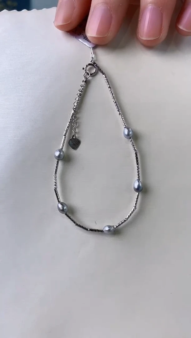 【闪购商品】海水珍珠手链18K金镶嵌Keshi海水珍珠手链