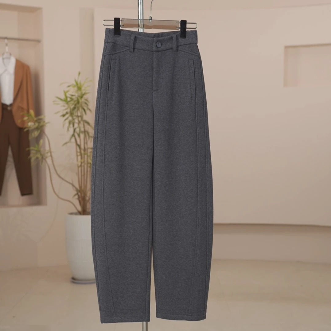 【认准正版】秋冬新款加绒加厚高腰休闲裤