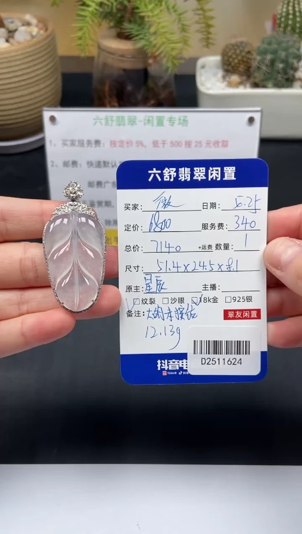 翡翠18K金镶嵌颈饰D2511624