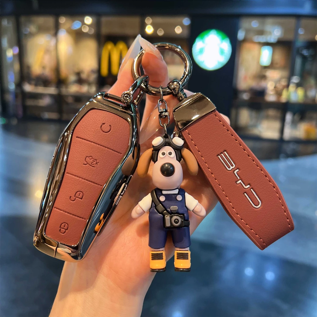 适用于比亚迪车钥匙套秦PLUS唐海鸥海豹海豚宋plus汉ev扣元护卫舰