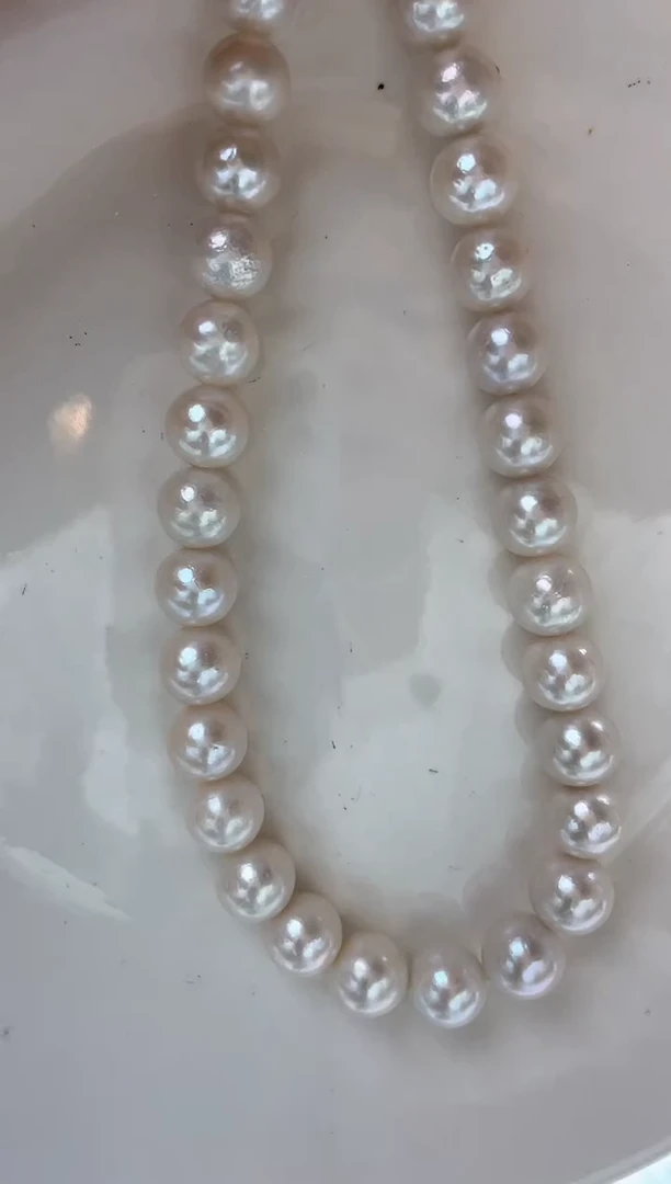 项链未镶嵌淡水珍珠390  9-10mm冷荧光（多样性发一）