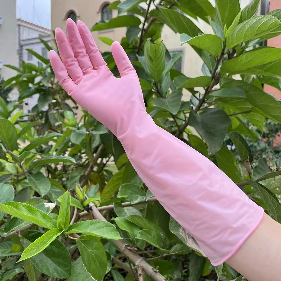 马莱西15寸丁腈手套贴手防水防油防滑耐磨耐用家务洗碗清洁卫生女