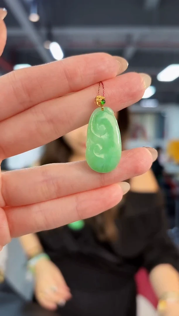 【闪购商品】翡翠颈饰18K金镶嵌缅料A货/支持复检/一件