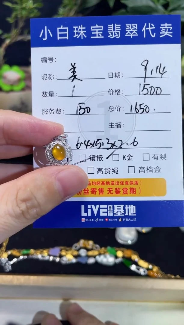 吊坠(不含链)18K金镶嵌翡翠美*卷吊坠