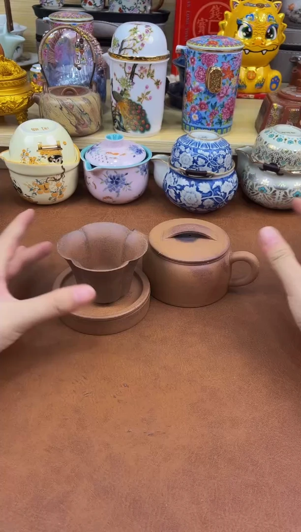 陶瓷茶具摆件旅行套组