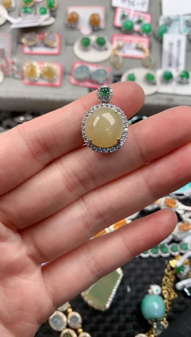 银S925镶嵌戒指翡翠1212---3