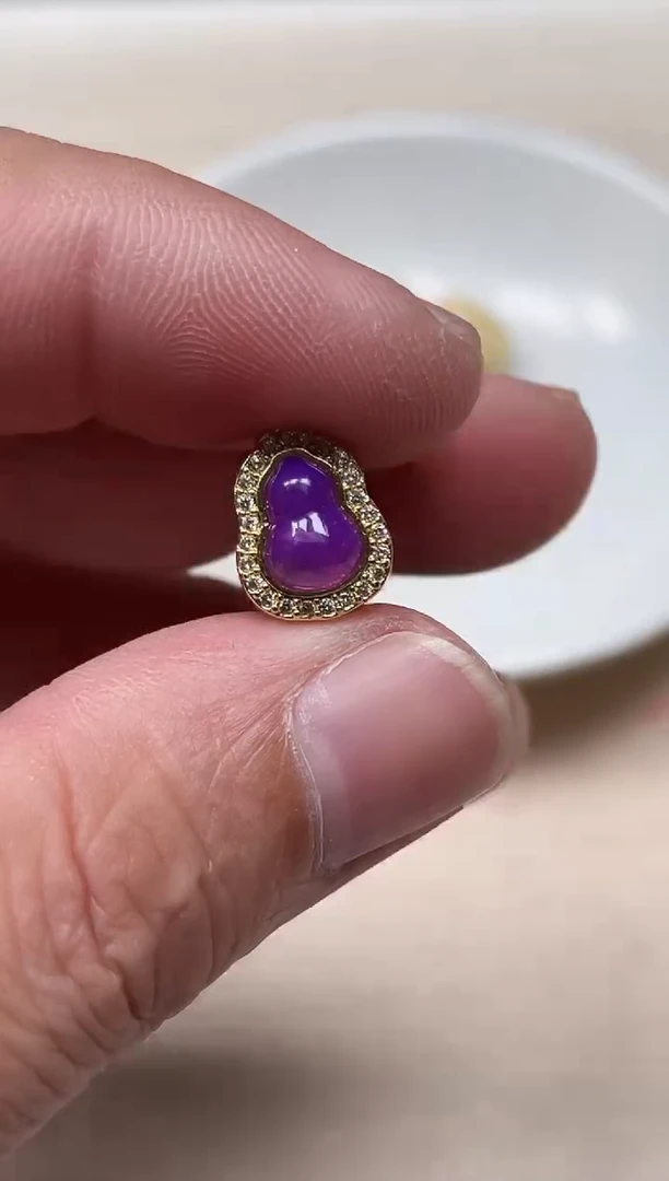 玛瑙/玉髓散珠合金M861 合琻 紫水晶葫芦 3个8.8元