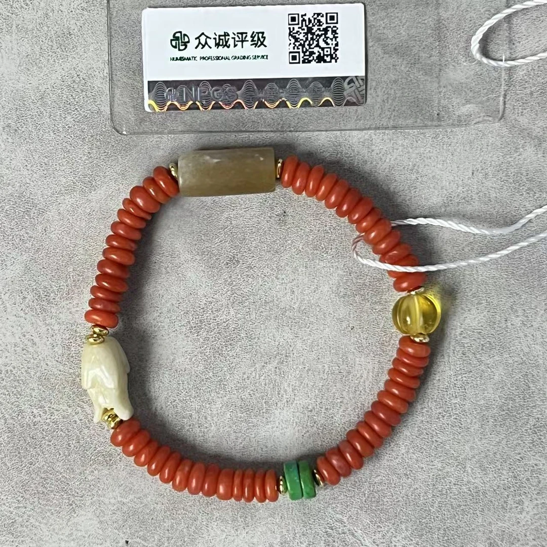 清代 小点位算盘珠老甘南 手串 YZ0519 [燕赵造物司］