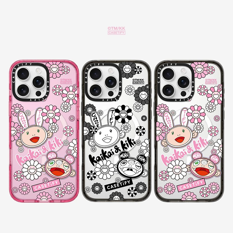 村上隆 x CASETiFY 联名 KAIKAI AND KIKI STICKER MANIA手机壳