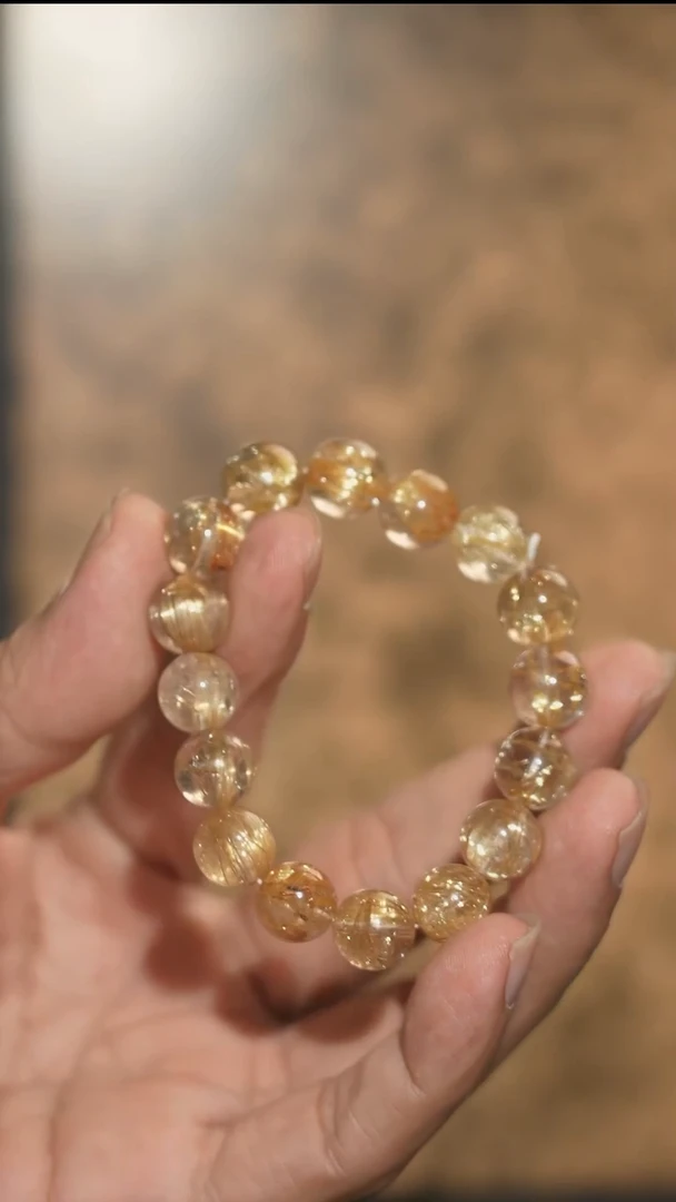 未镶嵌手链水晶金*水晶11mm圆珠单圈