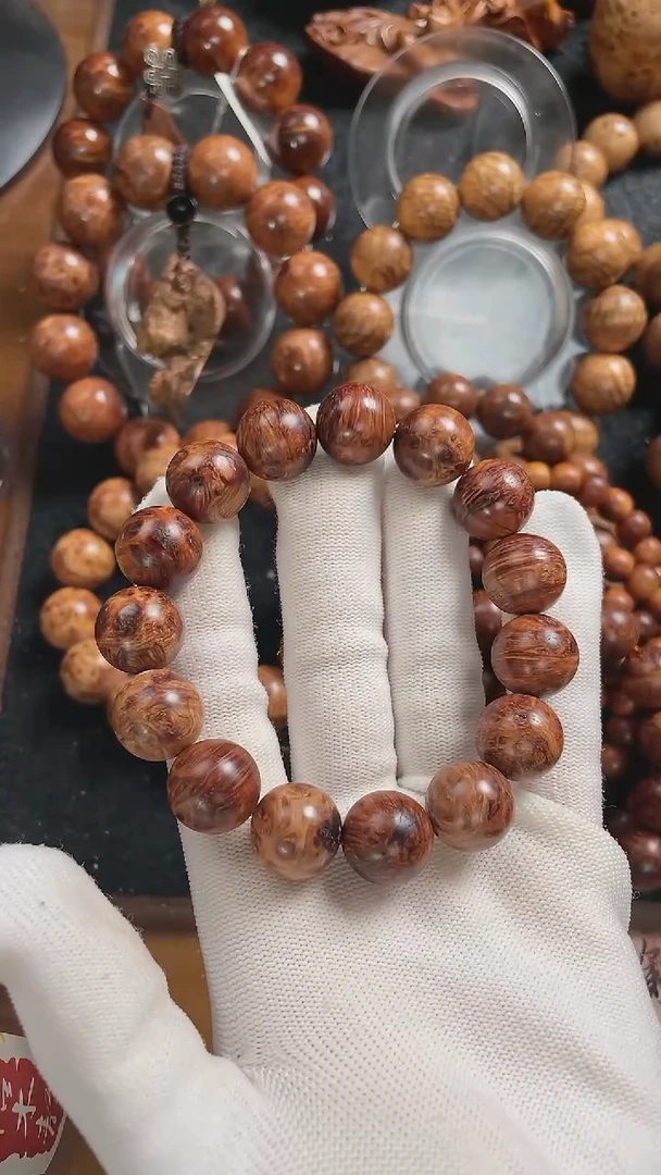 柏木（崖柏）手串/手链碳化15雪花