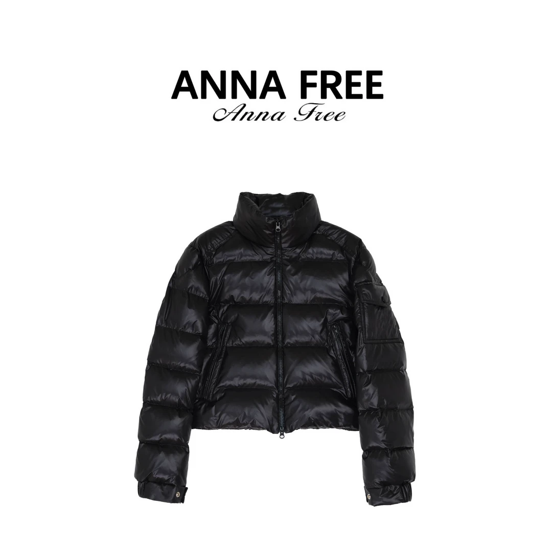 ANNA FREE 冬季新款白鸭小立领短款保暖休闲经典羽绒服ZCE25822