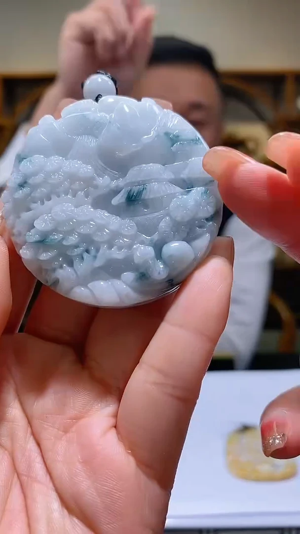 【闪购商品】定制翡翠未镶嵌36/0118/W发起一件/山水