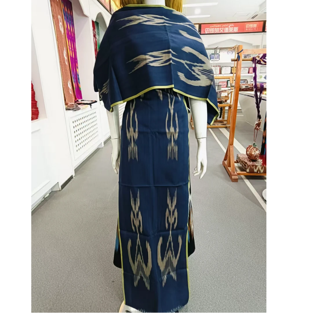 يىپەك ئەتلەس/خان ئەتلەس布料/真丝不褪色巴郎赞艾德莱斯丝绸布料