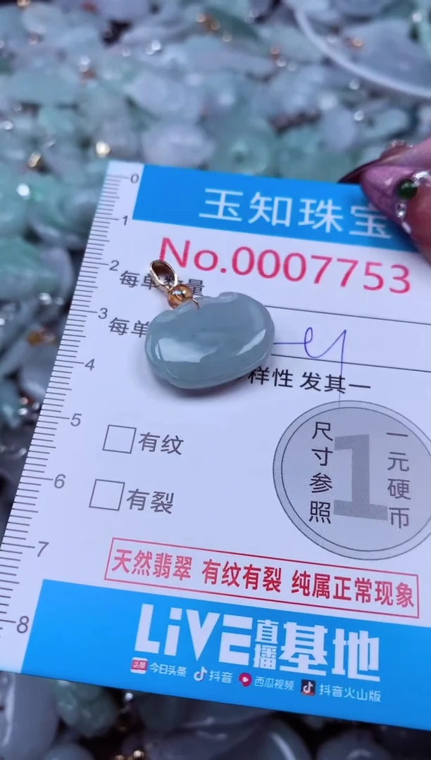吊坠(不含链)未镶嵌翡翠7753