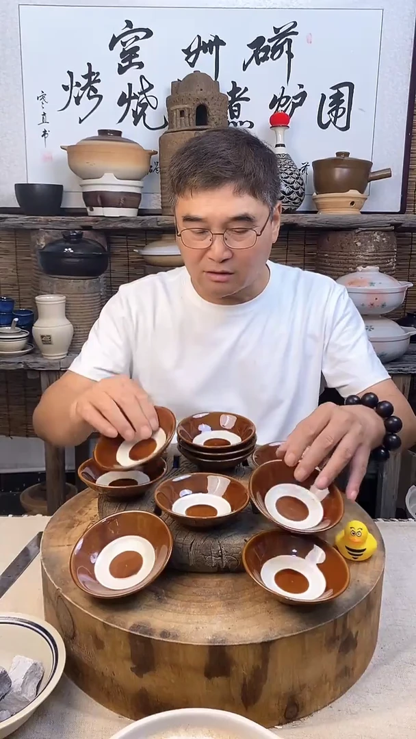 陶瓷陶土小酒碗茶碗（10只）