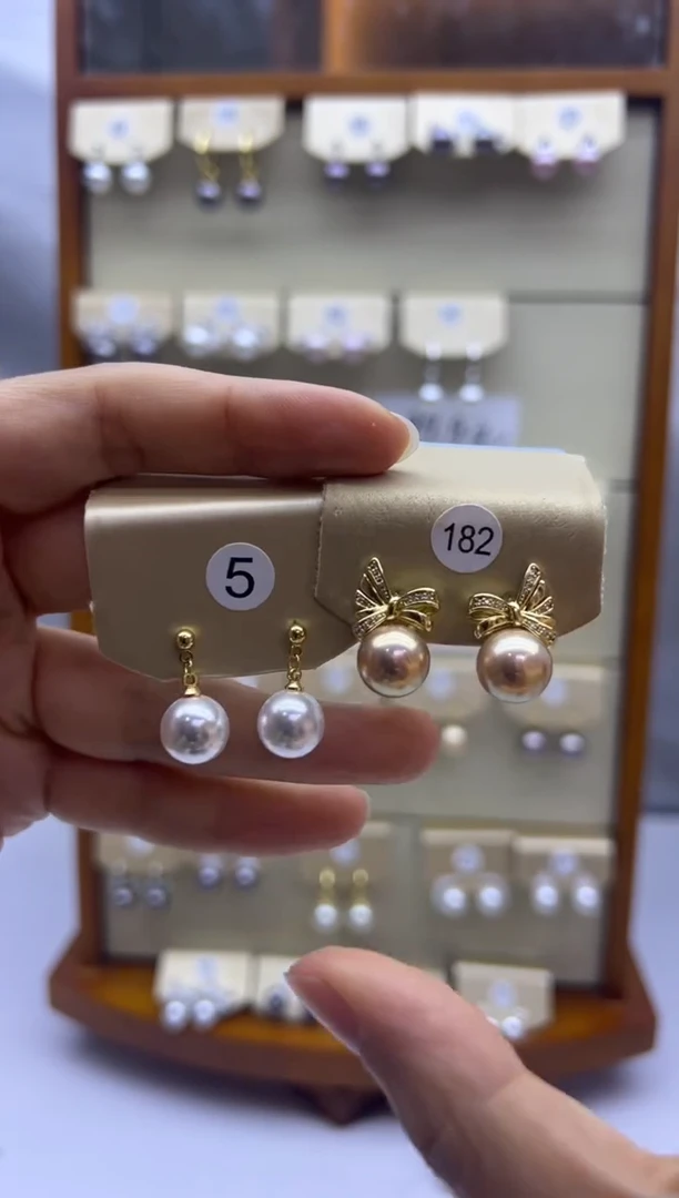 未镶嵌耳饰淡水珍珠5+182